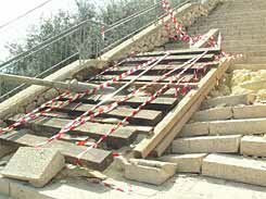 collapsed stairs